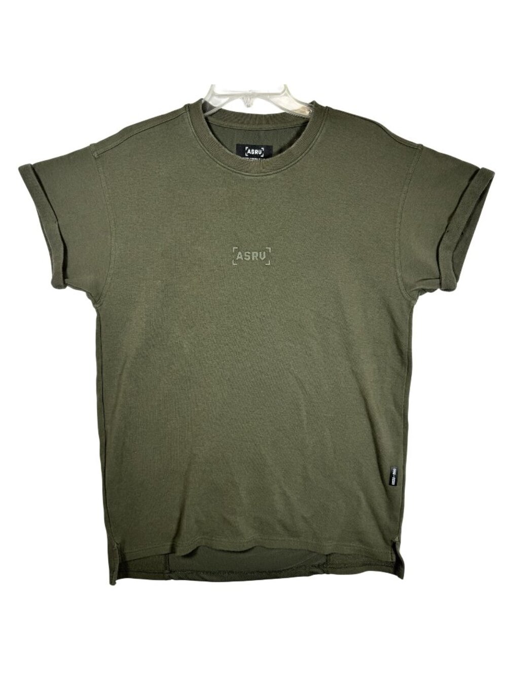 ASRV Mens Technical Sportswear Olive Green Mesh Back T-Shirt Size L